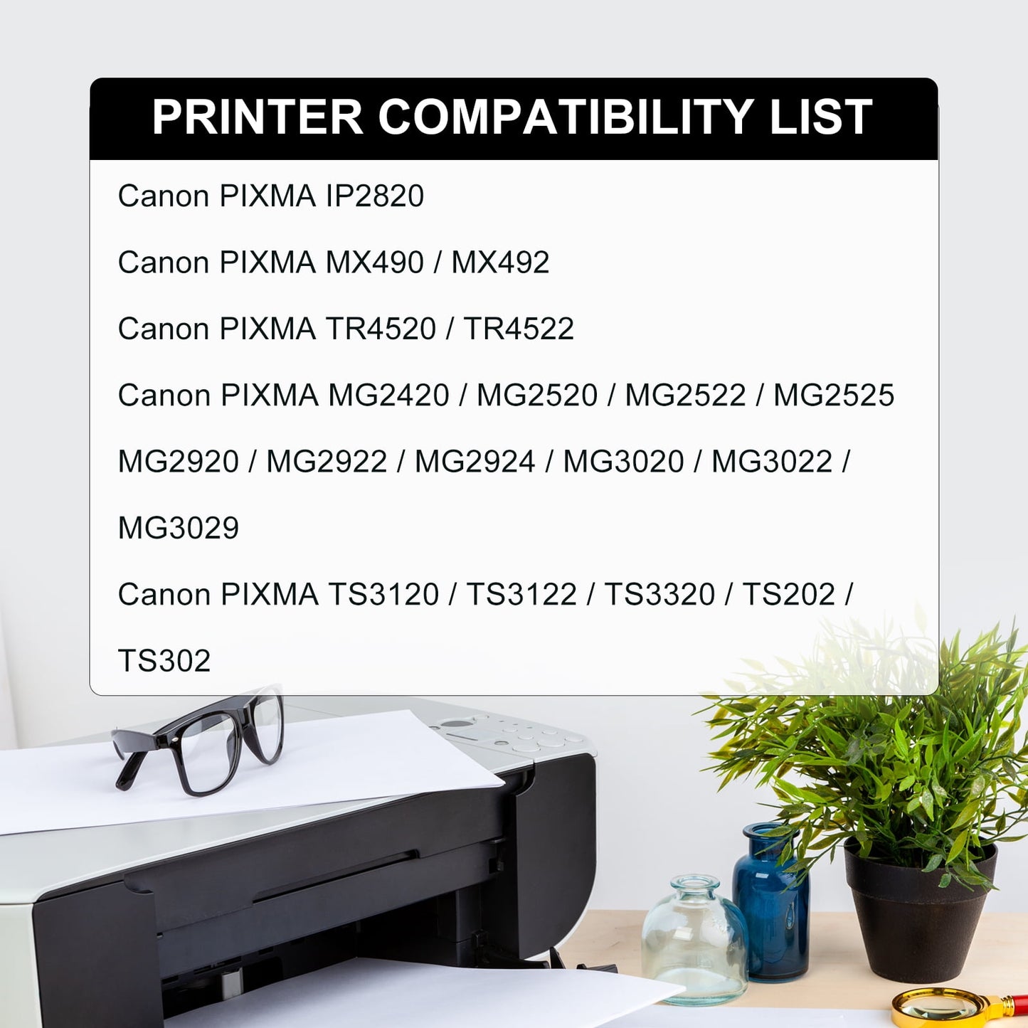 245XL Ink Cartridge for Canon ink 245 and 246 for Canon Pixma MG2522 MX492 MX490 TS3120 MG2520 TR4520 TS202 (Black, Tri-Color)