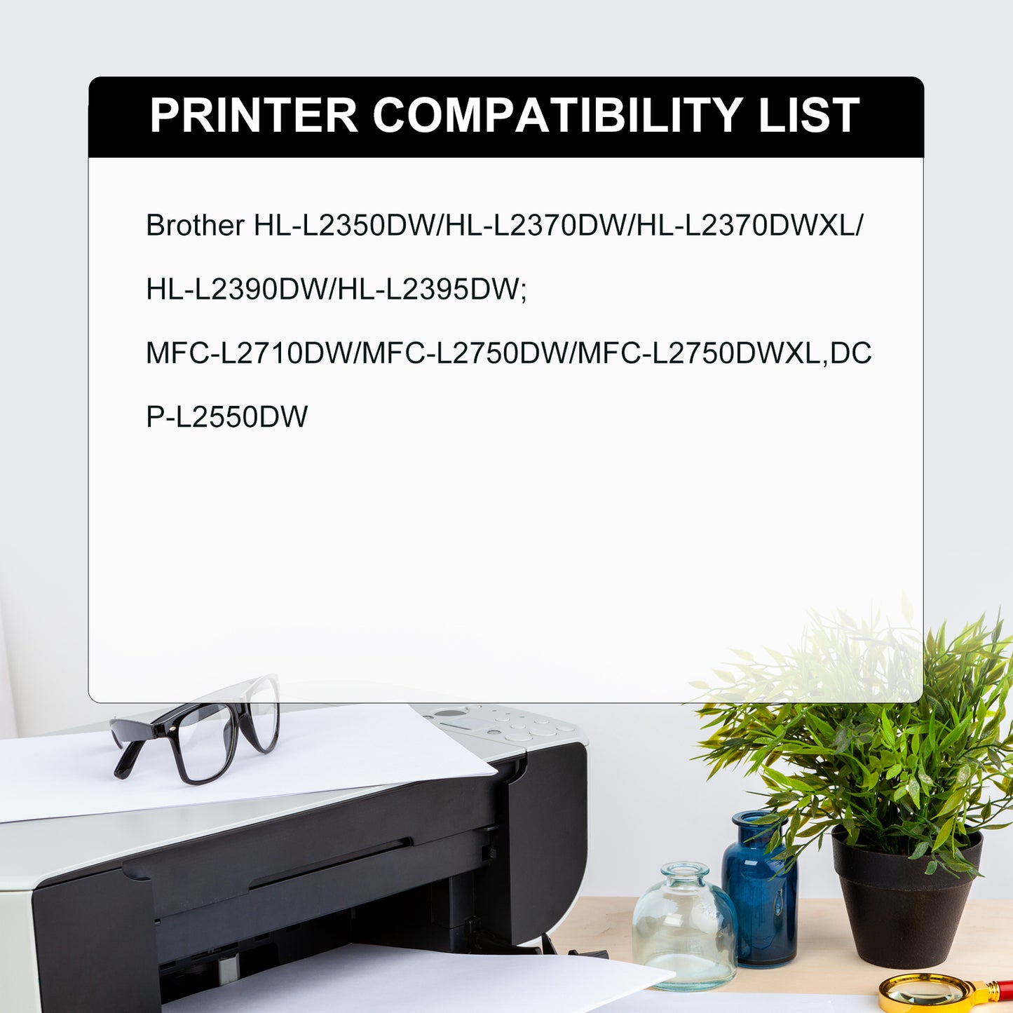 TN760 Toner Cartridge Compatible for Brother TN-760 TN 760 TN-730 730 Work for DCP-L2550DW MFC-L2710DW MFC-L2750DW HL-L2395DW HL-L2350DW HL-L2390DW HL-L2370DW Printer(Black, 4 Pack)