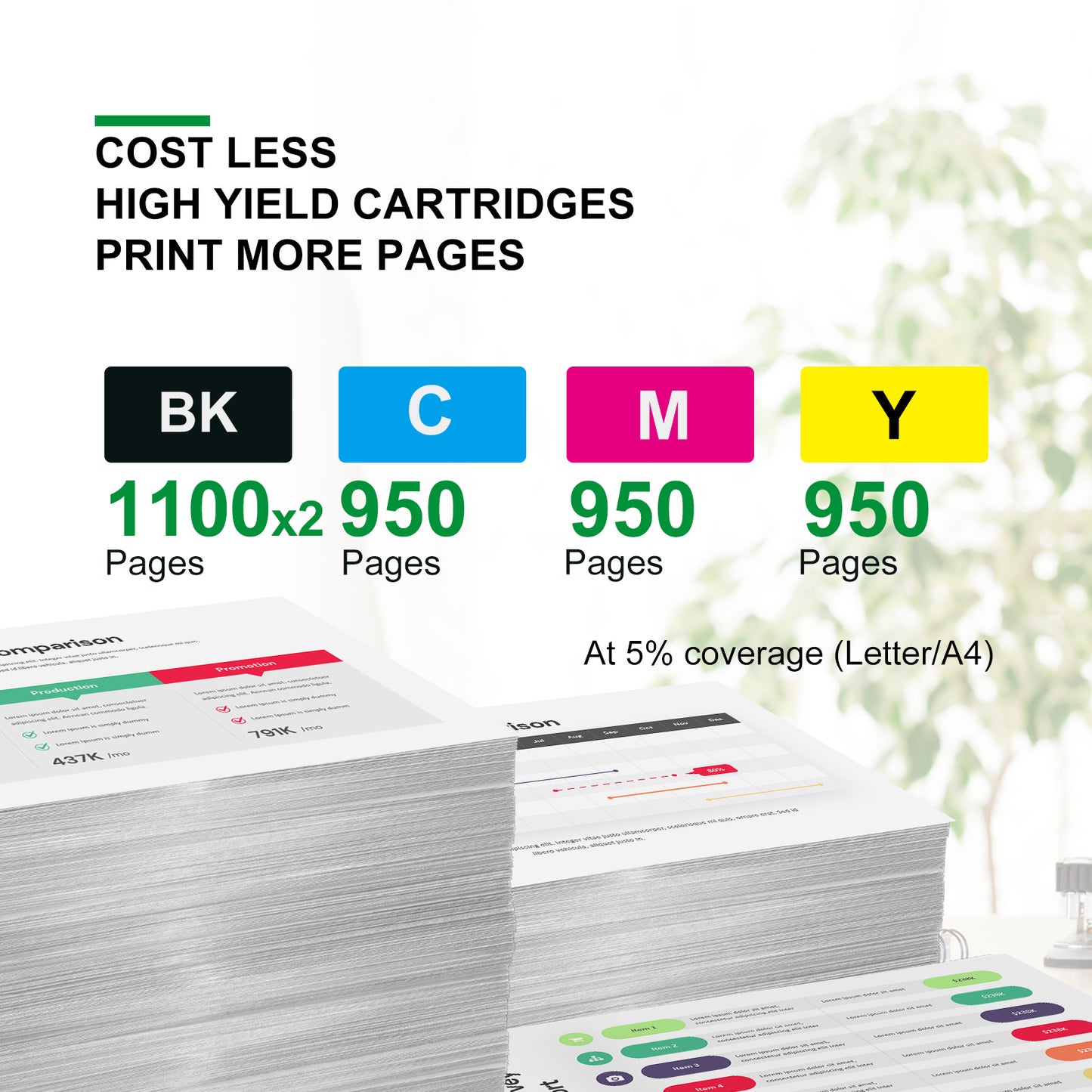 702XL Ink Compatible with Epson 702 Ink Cartridges for Epson Workforce Pro WF-3720 WF-3730 WF-3733 (5 Pack- Black Cyan Magenta Yellow)