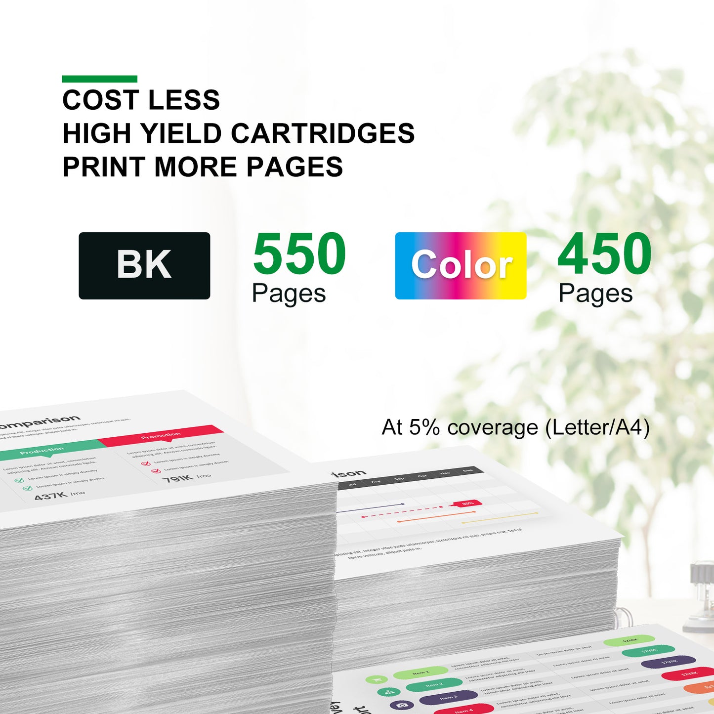 260XL and 261XL Ink Cartridges for Canon 260 and 261 Ink 260/261 Ink 260 XL 261 XL Ink PG-260XL CL-261XL for Canon TS5300 TS5320 TS6420 TS6420a TR7020 TR7020a Printer (Black Tri- Color)