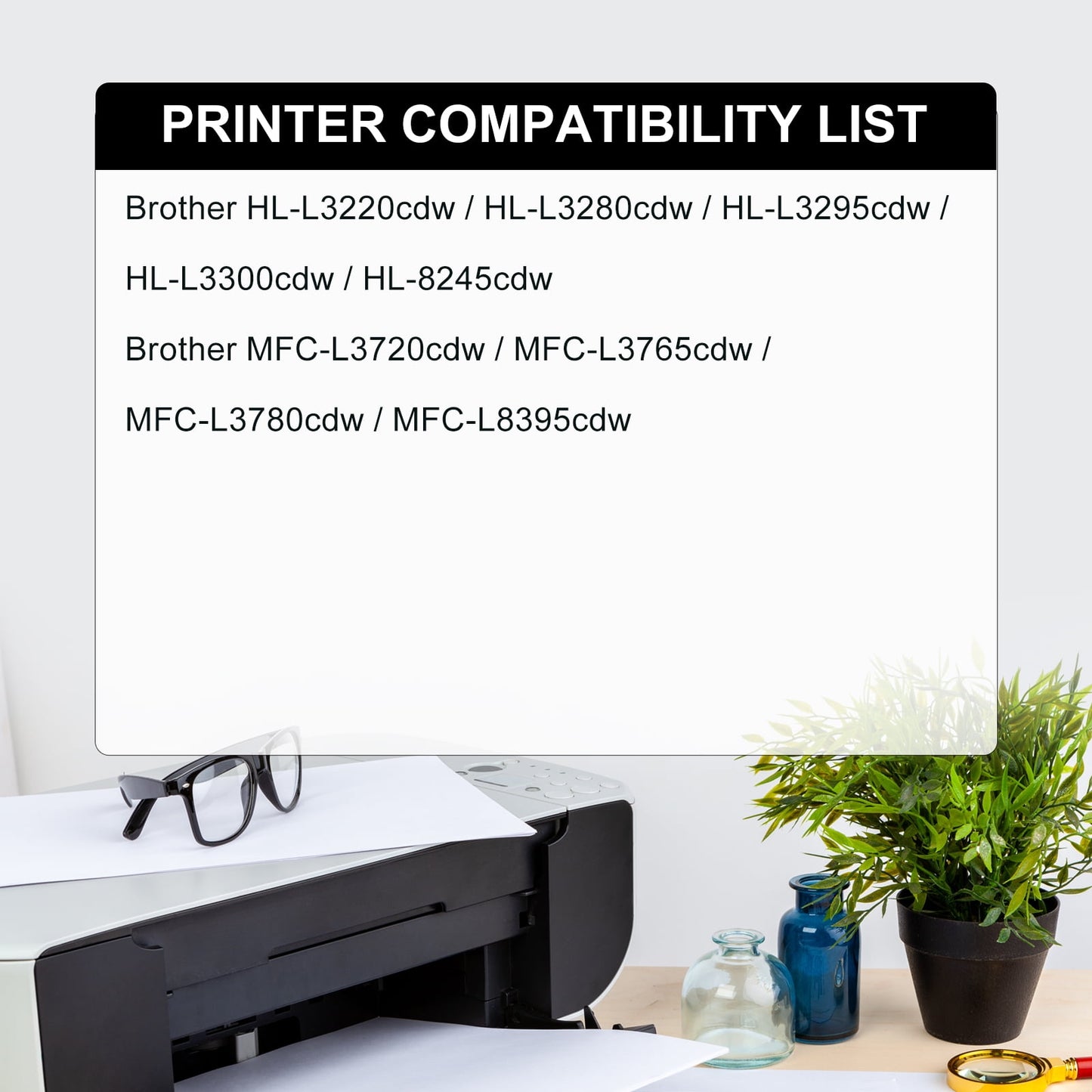 TN229XL Toner Cartridge with Chip Compatible for Brother TN229XL TN229 High Yield for MFC-L3780CDW MFC-L3720CDW HL-L3280CDW Printer (4 Pack)