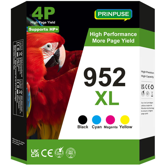 952XL Ink Cartridge for HP 952 Ink for HP Officejet Pro 8710 7740 8720 8740 8715 8702 8725 8730 7720 8216 Printer (4 Pack)