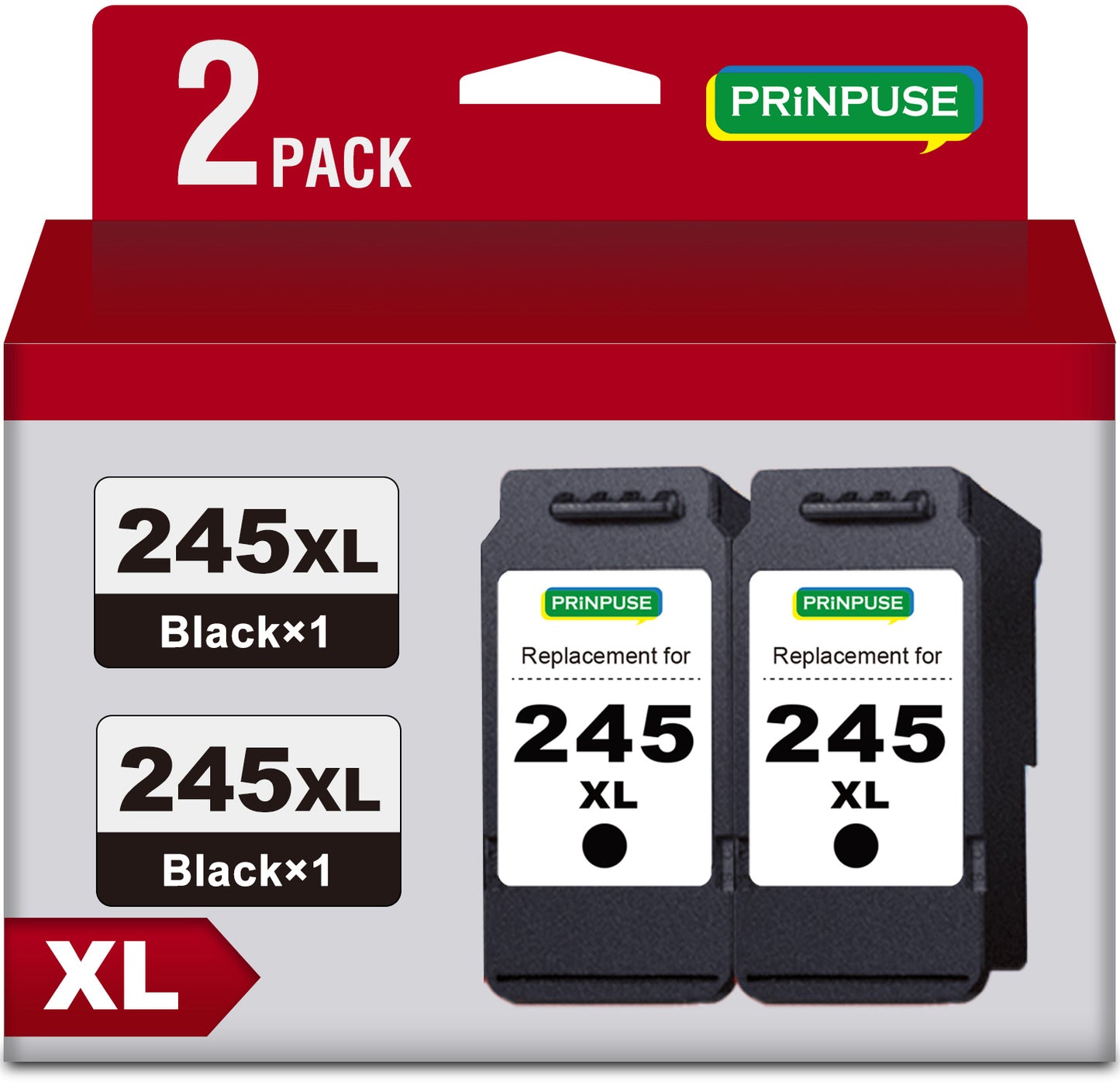 275XL Ink Cartridge for Canon 275 Ink for canon ink 275 and 276 275XL Black Ink Cartridge for Canon PIXMA TS3522 TR4720 TS3500 TS3520 TR4700 TR4722 Printer (2 Black)