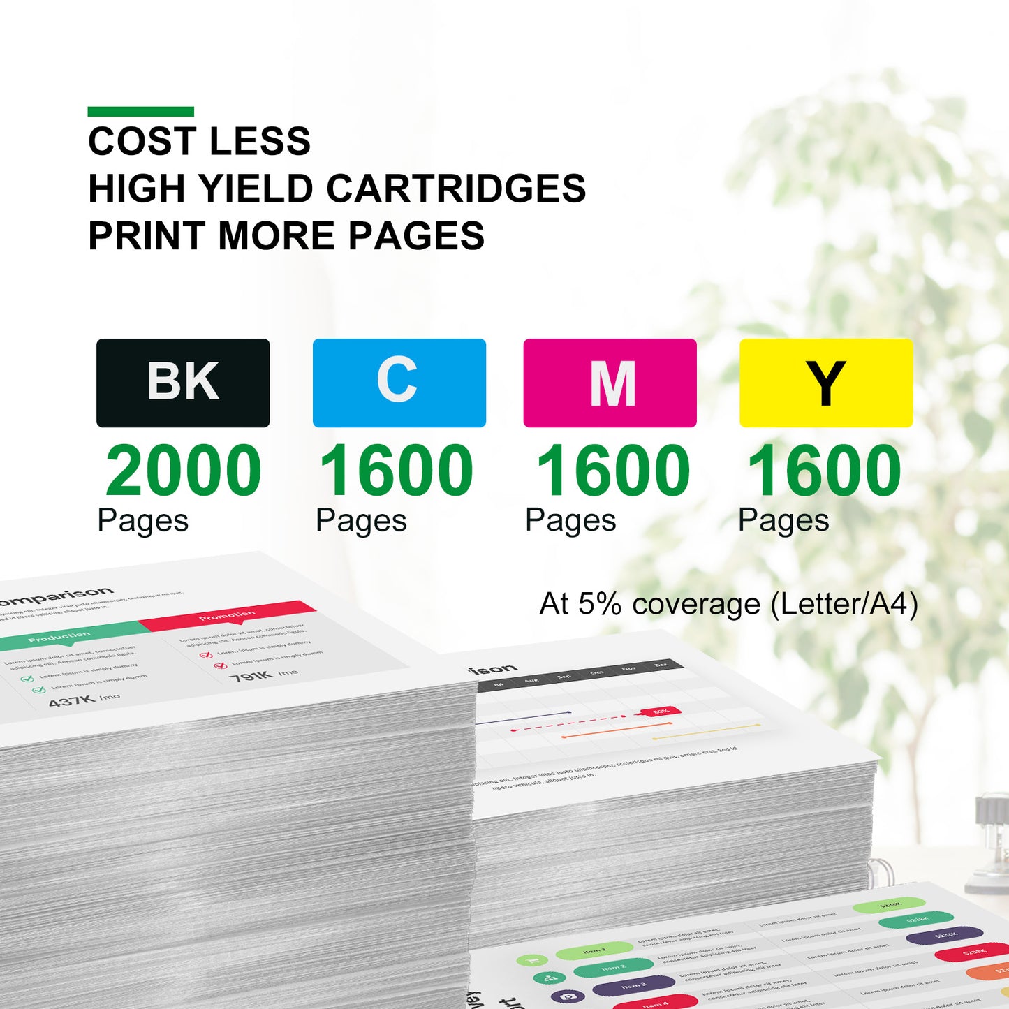 962XL Ink Cartridges for HP 962 Ink Cartridges for 962 hp Ink Cartridges for HP 9018e 9015e 9025e 9010 Series Printer (4 Pack)